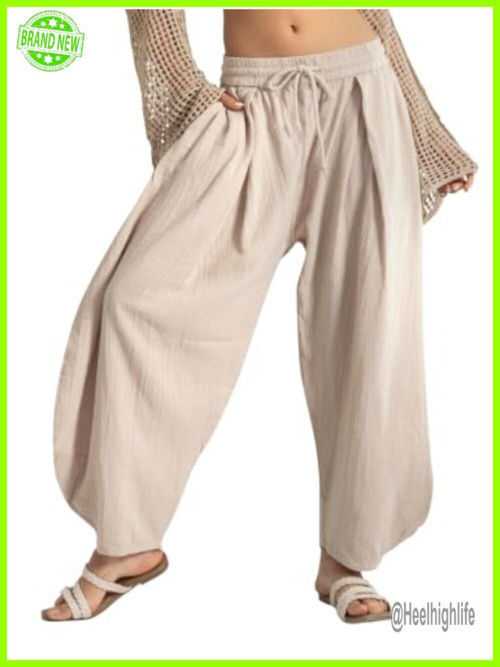 Cotton Barrel Harem Pants - Yoga, Dance, Travel & Lounge Joggers